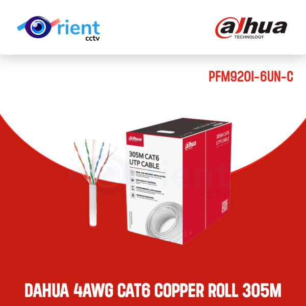 DAHUA PFM920I-6UN-C 24AWG CAT6 COPPER ROLL 305M