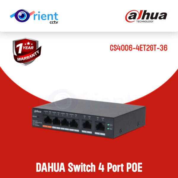 DAHUA Switch CS4006-4ET2GT-36 4 Port POE