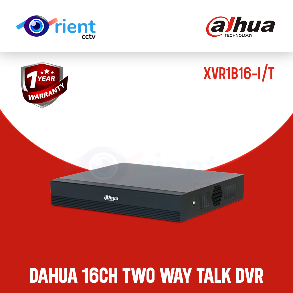 DAHUA XVR1B16-I T 16CH TWO WAY TALK DVR