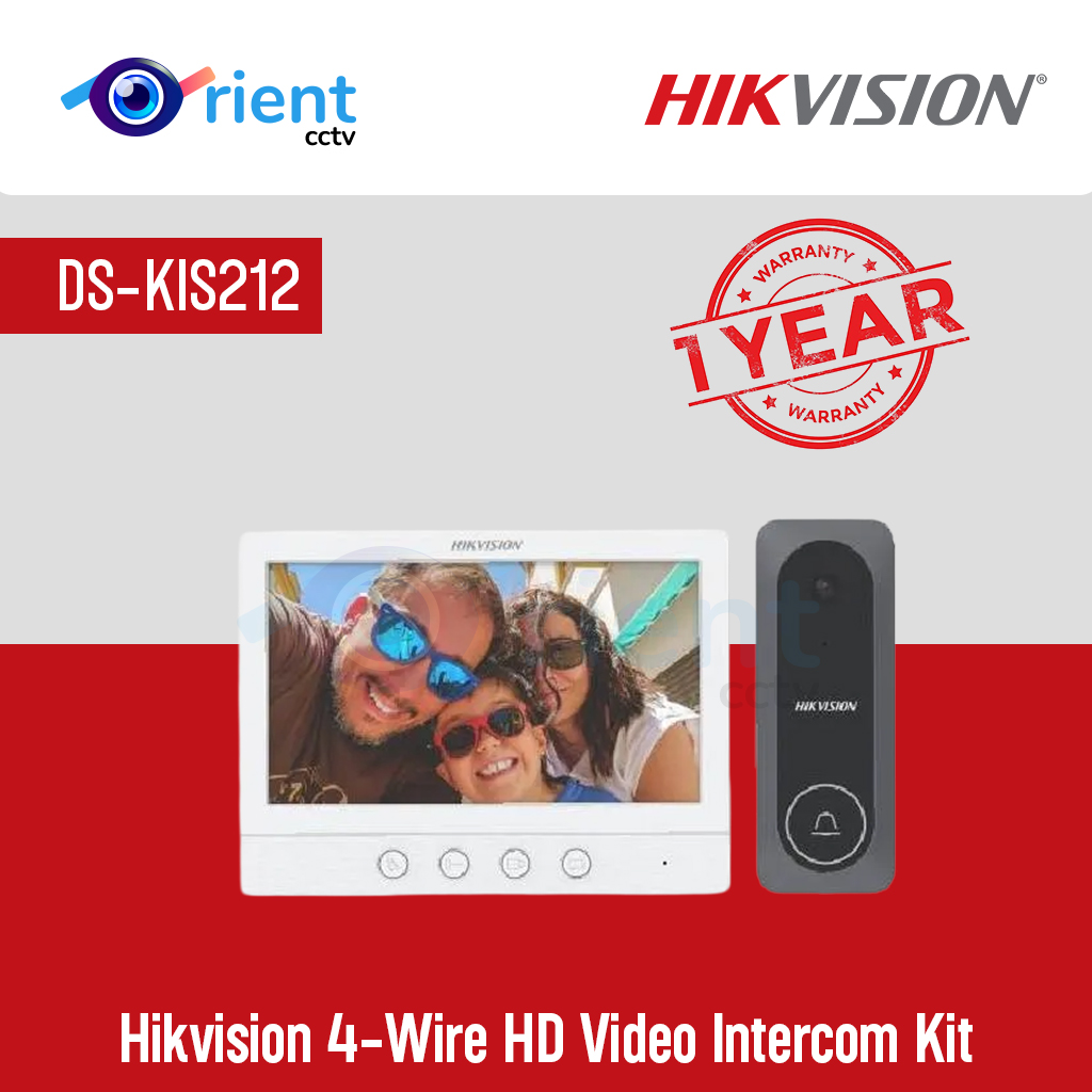 HIKVIISON DS-KIS212 - 4-Wire HD Video Intercom Kit - Image 1