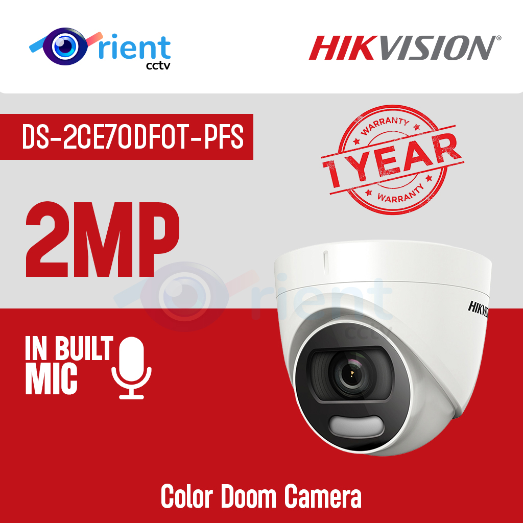 HIKVISION DS-2CE70DF0T-PFS 2MP Color Doom Camera - Image 1
