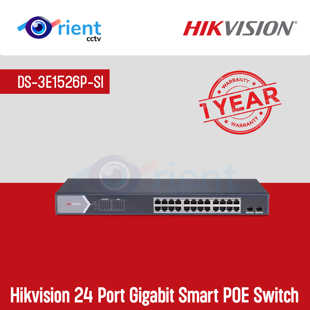 HIKVISION DS-3E1526P-SI – 24 Port Gigabit Smart POE Switch HIKVISION DS-3E1526P-SI - 24 Port Gigabit Smart POE Switch - Image 1