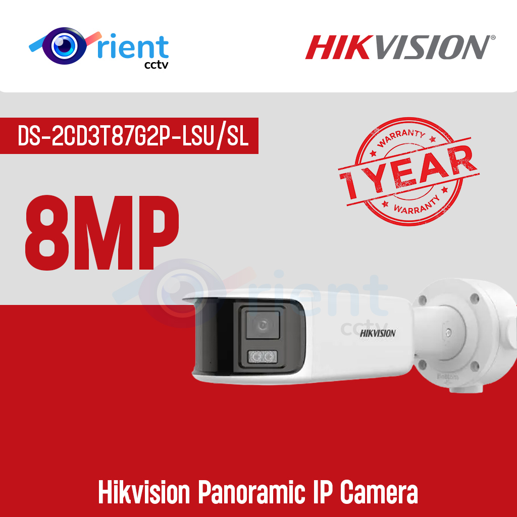 Hikvision DS-2CD3T87G2P-LSU/SL 8MP Panoramic IP Camera - Image 1