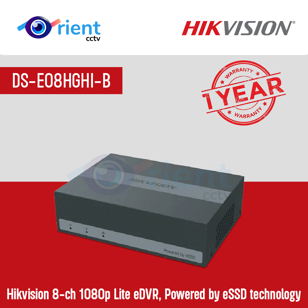 Hikvision DS-E08HGHI-B 8-ch 1080p Lite eDVR, Powered by eSSD technology - Image 1