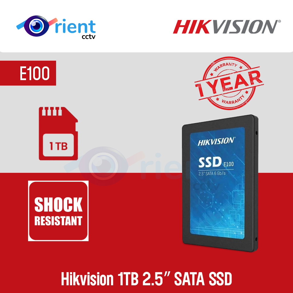 Hikvision E100 1TB 2.5″ SATA SSD Hikvision E100 1TB 2.5" SATA SSD - Image 1