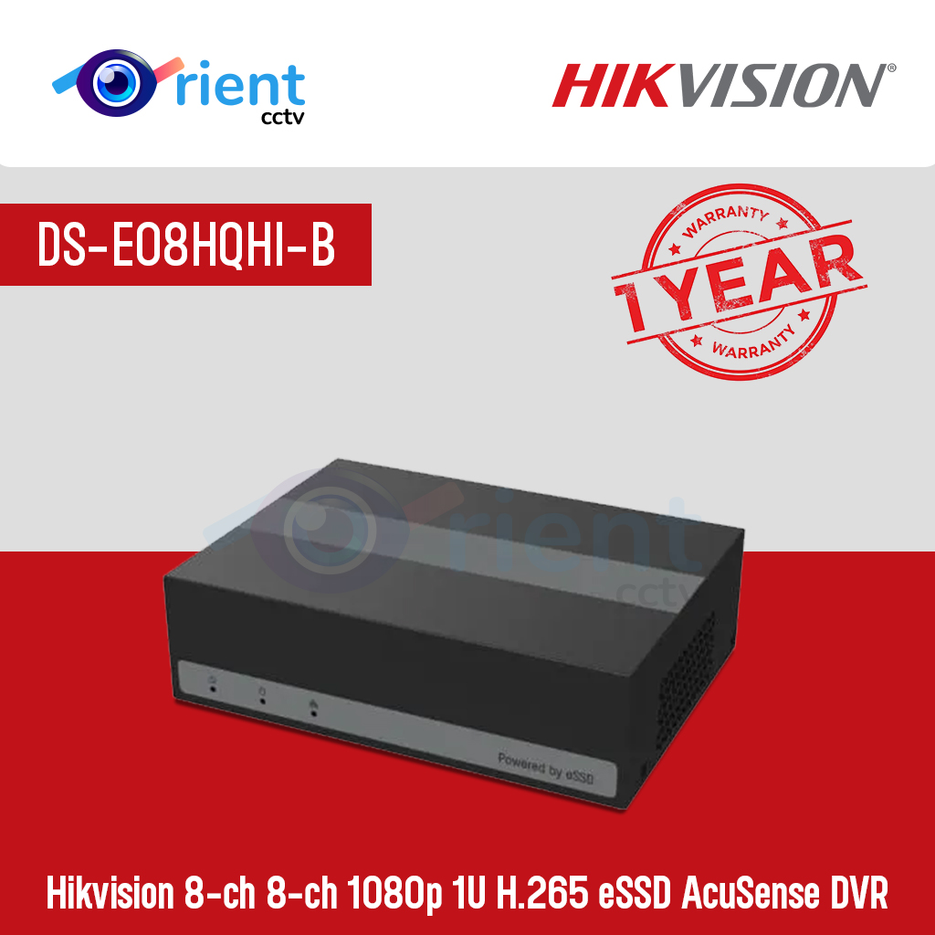 Hikvision iDS-E08HQHI-B 8-ch 8-ch 1080p 1U H.265 eSSD AcuSense DVR Hikvision iDS-E08HQHI-B 8-ch 8-ch 1080p 1U H.265 eSSD AcuSense DVR - Image 1