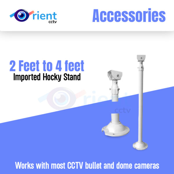 Imported Hocky Stand 2 Feet to 4 feet For CCTV Camera