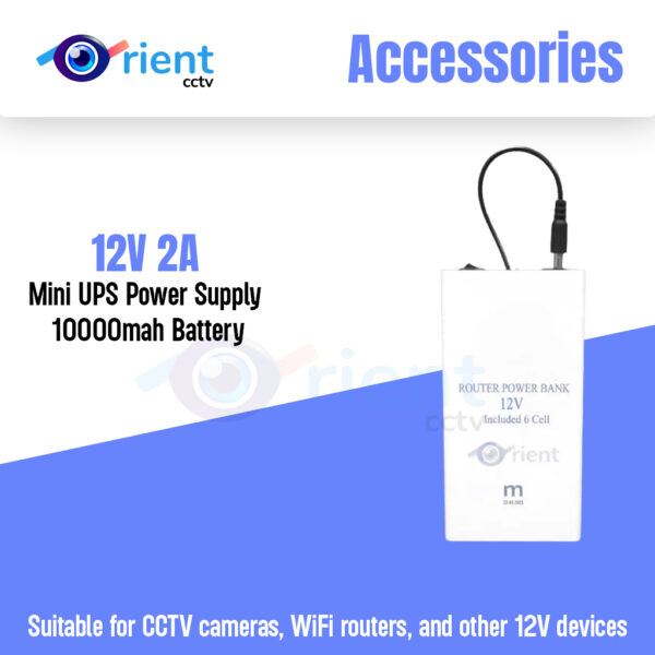 Mini UPS Power Supply 12V 2A 10000mah Battery