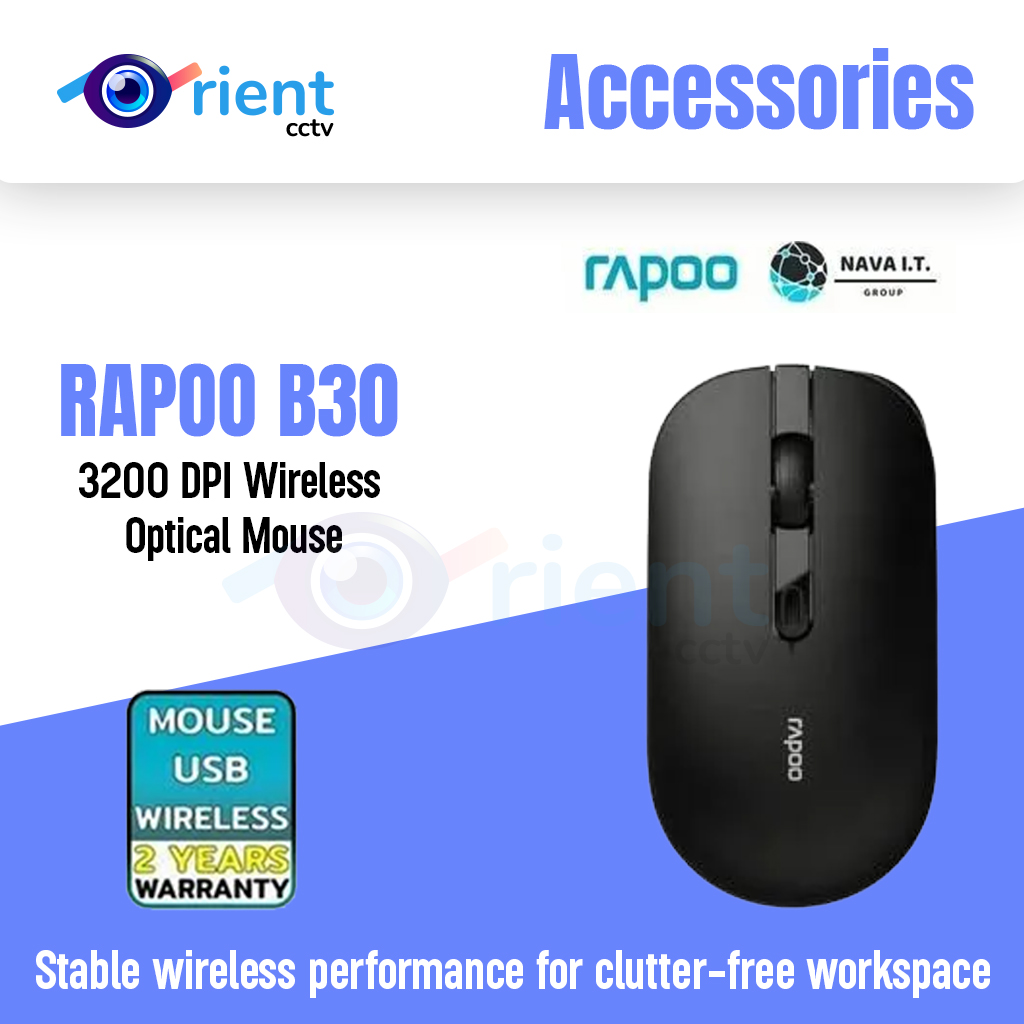 RAPOO B30 3200 DPI Wireless Optical Mouse - Image 1