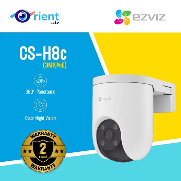 EZVIZ CS-H8c (3MP,PoE) CS-H8c-R200-1K3EKFL(4mm) IP PT Network Camera