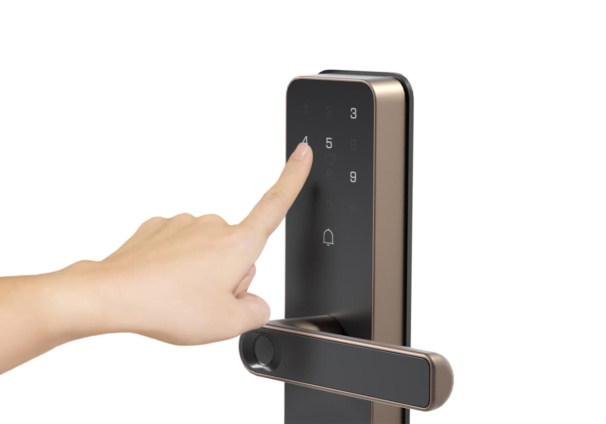 Entering PIN on the K1S touch keypad