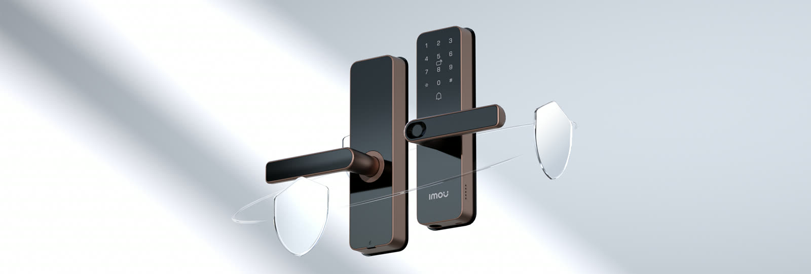 K1S lock front and back view with security shield