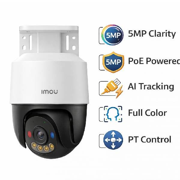 IMOU PS7FP-5M0 5MP PoE PT Outdoor Camera – Smart AI Tracking & Full-Color Night Security - Image 1