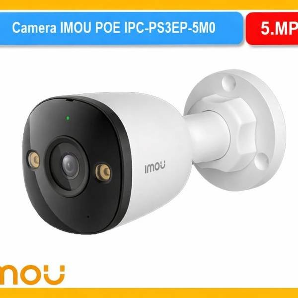 IMOU 5MP PoE Outdoor IP two Way Talk  Bullet Camera IPC-PS3EP-5M0  Full Color  Weatherproof - Image 1