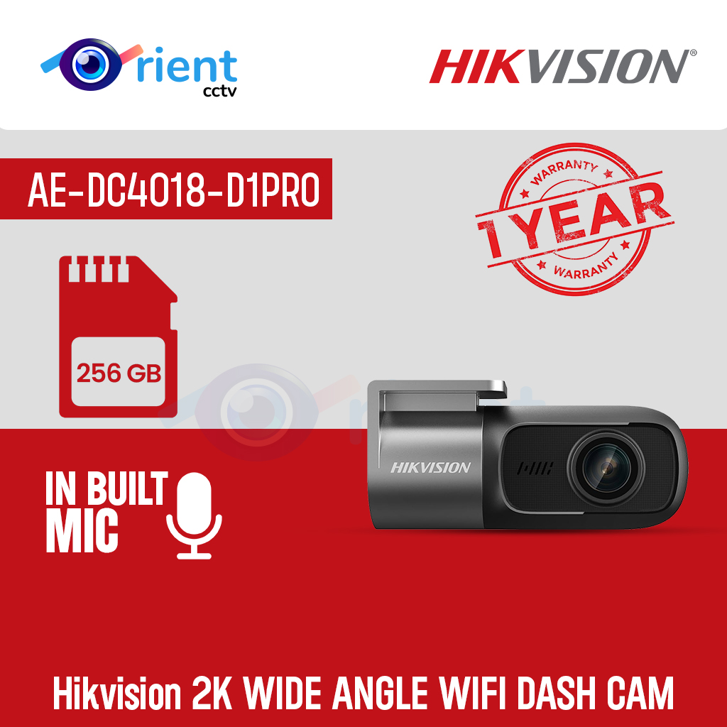 HIKVIISON AE-DC4018-D1PRO 2K WIDE ANGLE WIFI DASH CAM