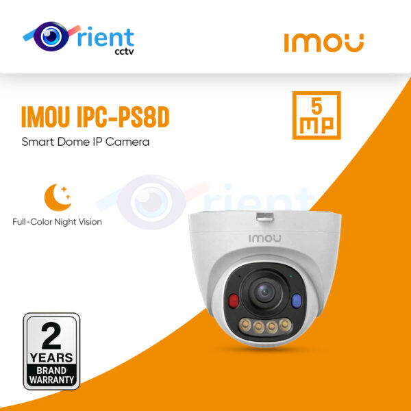 IMOU IPC-PS8D-5V0 5MP PoE Smart Dome IP Camera with Color Night Vision