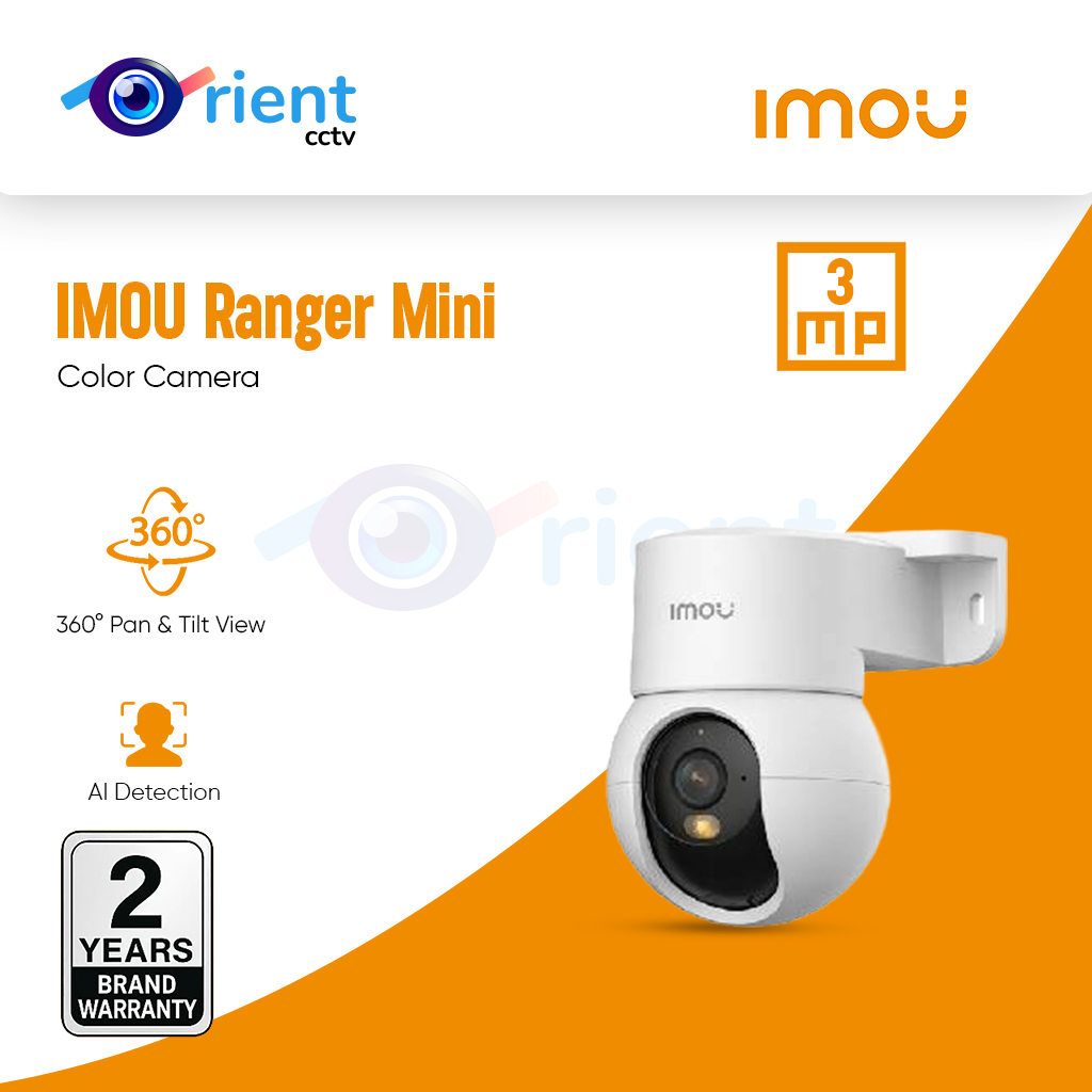 IMOU PS2MP-3R1 Ranger Mini 3MP PoE Indoor Pan-Tilt Color Camera with AI Detection