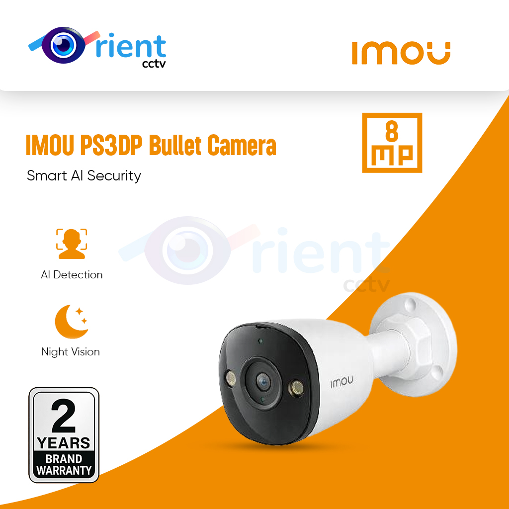 IMOU PS3DP-3M0 3MP PoE Bullet Camera – Smart AI Security with Clear Night Vision