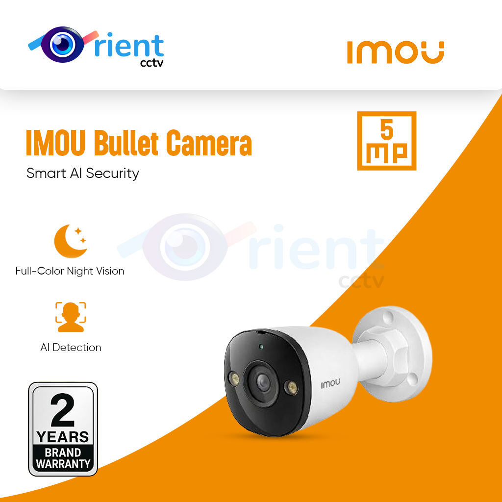 IMOU PS3DP-5M0 5MP PoE Bullet Camera – Full-Color Night Vision & Smart AI Security