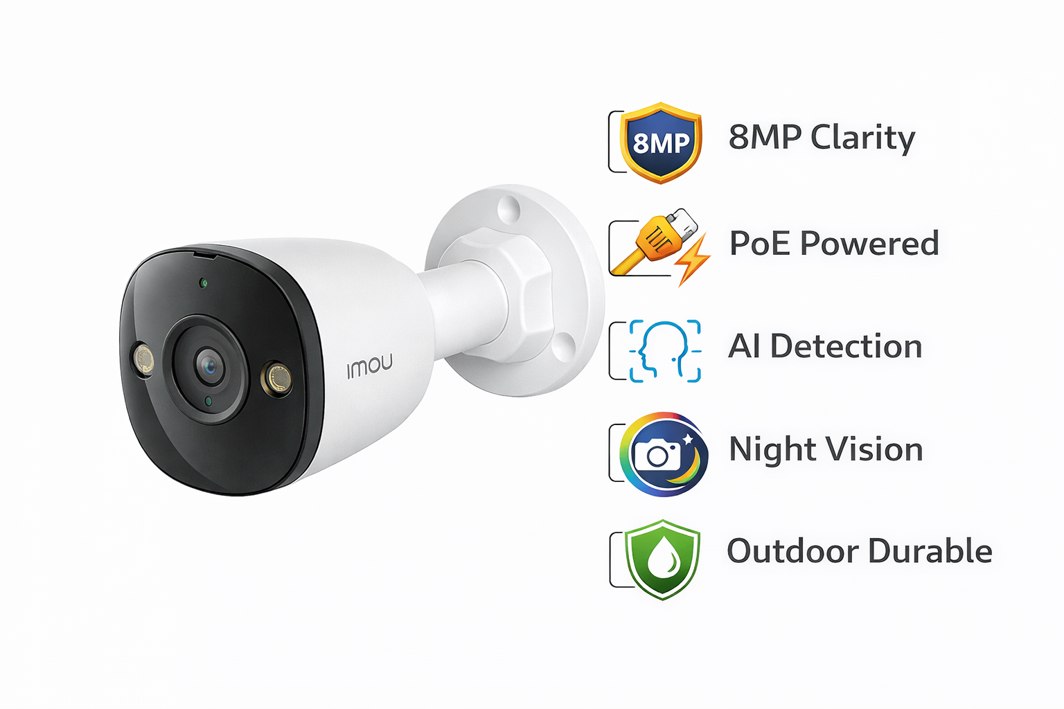 IMOU PS3EP-8Q0 8MP PoE Bullet Camera – Ultra HD 4K Clarity with AI Detection - Image 1