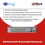 Dahua DH-XVR5116HS-I3/T 16CH 5MP WizSense XVR DVR with Two-Way Audio Support - Image 2