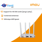IMOU HMR300 SIM Based 4 Antenna WiFi Router Connect Jazz, Zong, Telenor & Ufone 4G - Image 3
