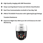 Dahua SD2A300NB-GNY-A-PV 3MP PT IP Network Camera with Two-Way Audio - Image 2