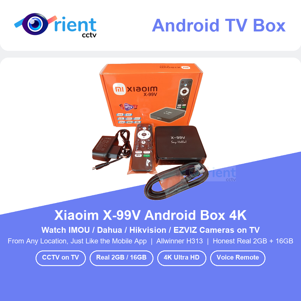 Xiaoim X-99V Android Box 4K CCTV Viewing Xiaoim X-99V Android TV Box 4K Allwinner H313 | Honest Real 2GB RAM + 16GB Storage (Software Shows 8GB/128GB) | YouTube, Netflix, Google Play | Google Voice Remote - Image 1