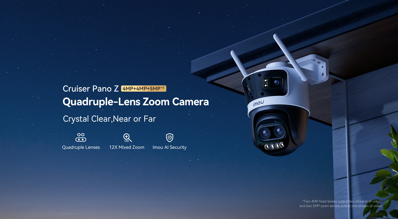 IMOU Cruiser Pano Z 13MP Outdoor PTZ Security Camera, 12x Mixed Zoom Panoramic Surveillance feature 1