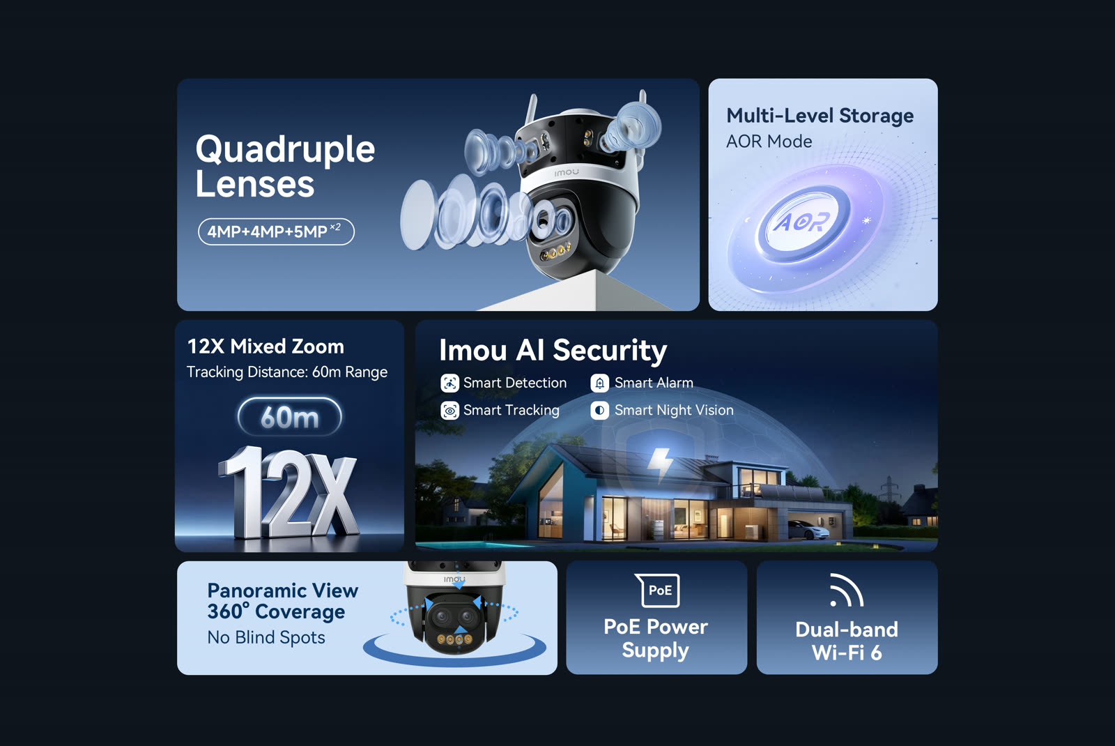 IMOU Cruiser Pano Z 13MP Outdoor PTZ Security Camera, 12x Mixed Zoom Panoramic Surveillance feature 2