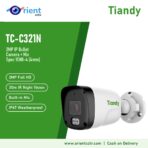 Tiandy TC-C321N 1CNB-4 2MP IP Bullet Camera with Mic | 4mm, 30m IR Night Vision, IP67, H.265