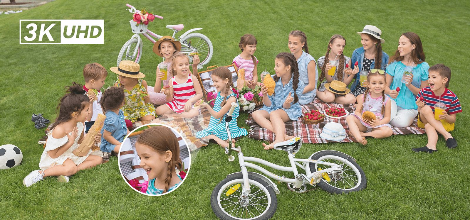 IMOU Bullet 3 3K UHD picture of a family outdoors
