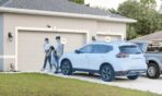 IMOU SENSE AI detecting people and a car in a driveway