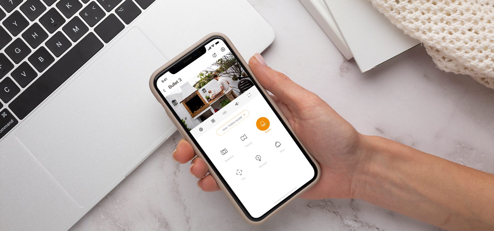 IMOU Life app live view on a phone