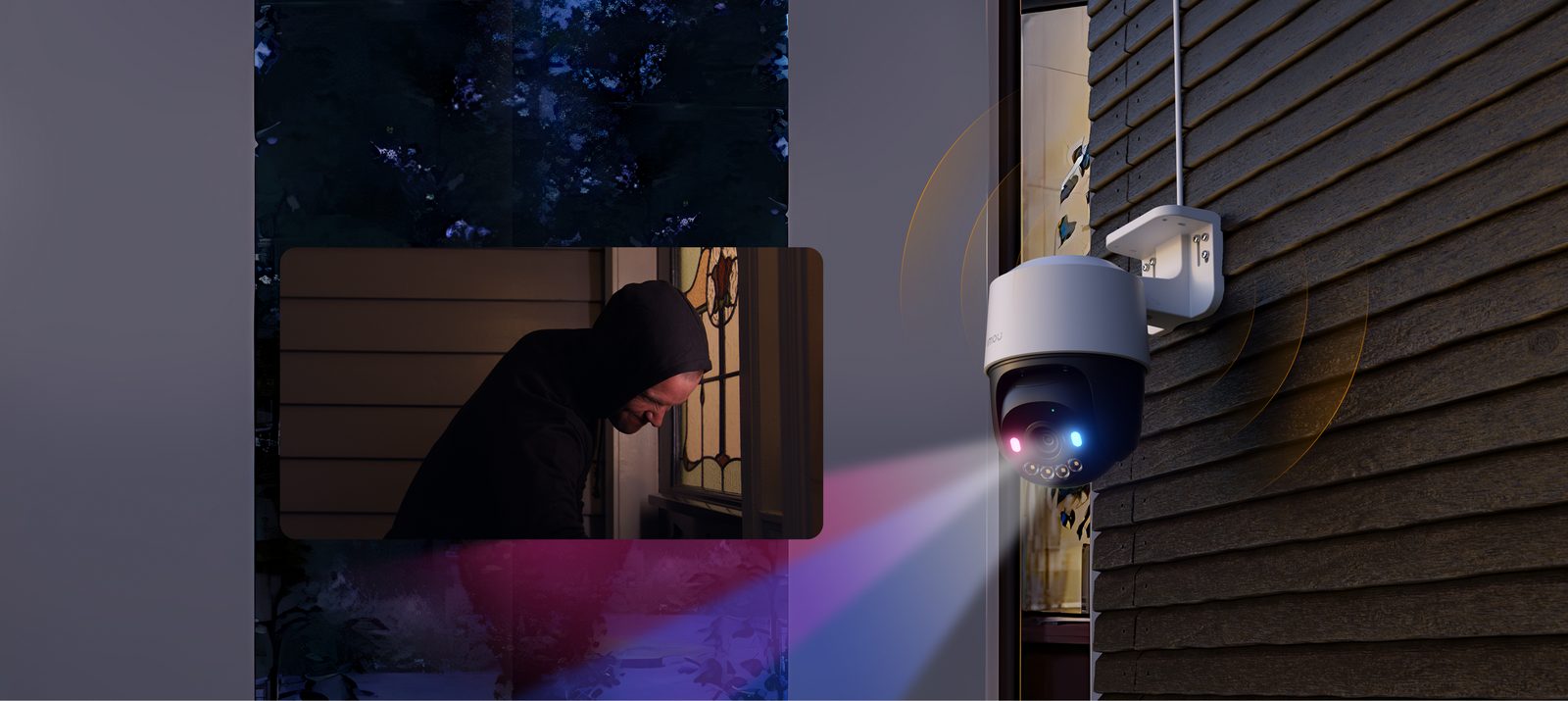 IMOU PC4K 8MP 4K PoE Pan-Tilt Camera - Red-Blue Warning Lights