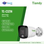 Tiandy TC-C321N 2MP IP Bullet Camera with Mic | 2.8mm, 30m IR Night Vision, IP67, H.265