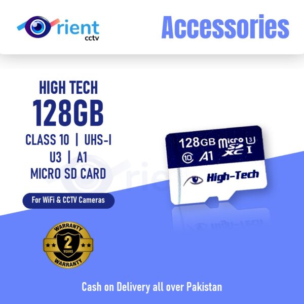 High Tech 128GB Class 10 Micro SD Card - Orient CCTV