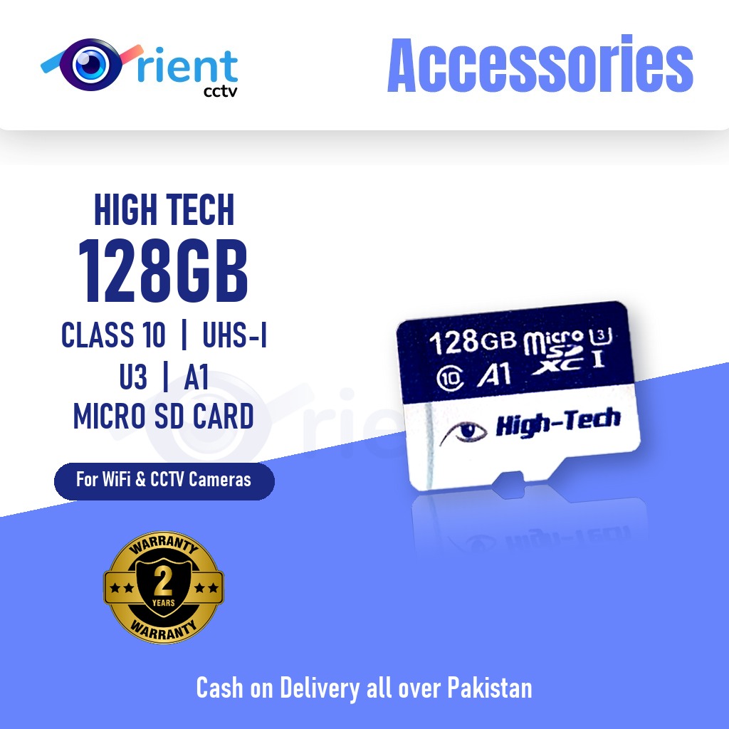 High Tech 128GB Micro SD Card High Tech 128GB Class 10 Micro SD Card - Orient CCTV