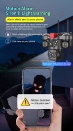 D900 motion alarm siren and light warning