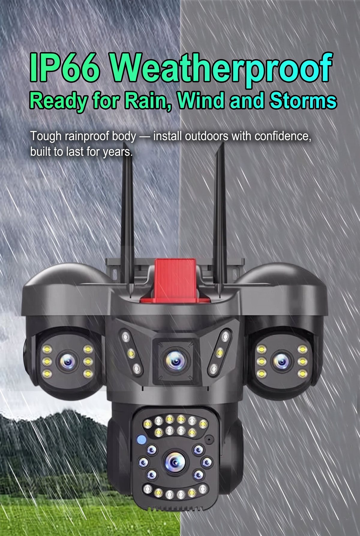 D900 IP66 weatherproof outdoor camera