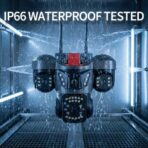 D900 WiFi camera IP66 waterproof tested