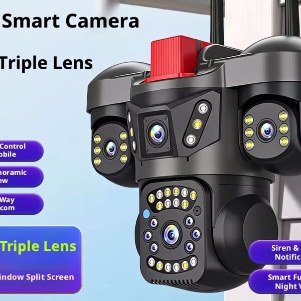 D900 WiFi smart camera 9MP triple lens features